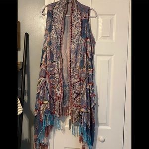 Filly flair sleeveless cardigan/ shrug